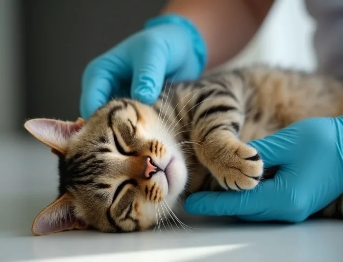 Specialist carefully handling a deceased cat with dignity in Don Valley
